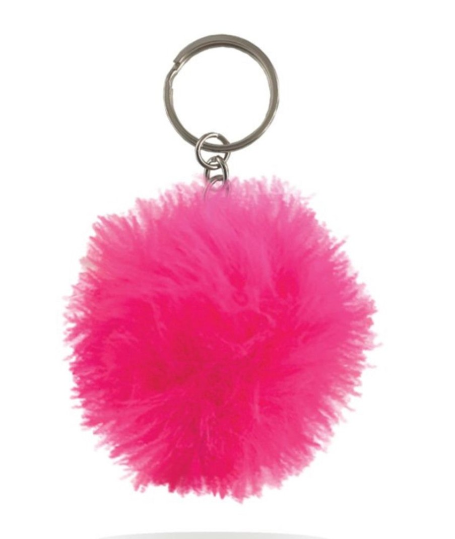 Bottle Socs Tarelle | Faux Fur Pompom Keyring-Pink