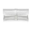 Bags, Straps & Purses Tarelle Metallic Bags & Purses | Leather Glasses Case-Silver