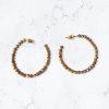 Jewellery Tarelle Earrings | Elsa Beaded Hoop Earrings-Taupe