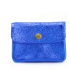 Bags, Straps & Purses Tarelle Purses | Small Leather Purse-Metallic Blue