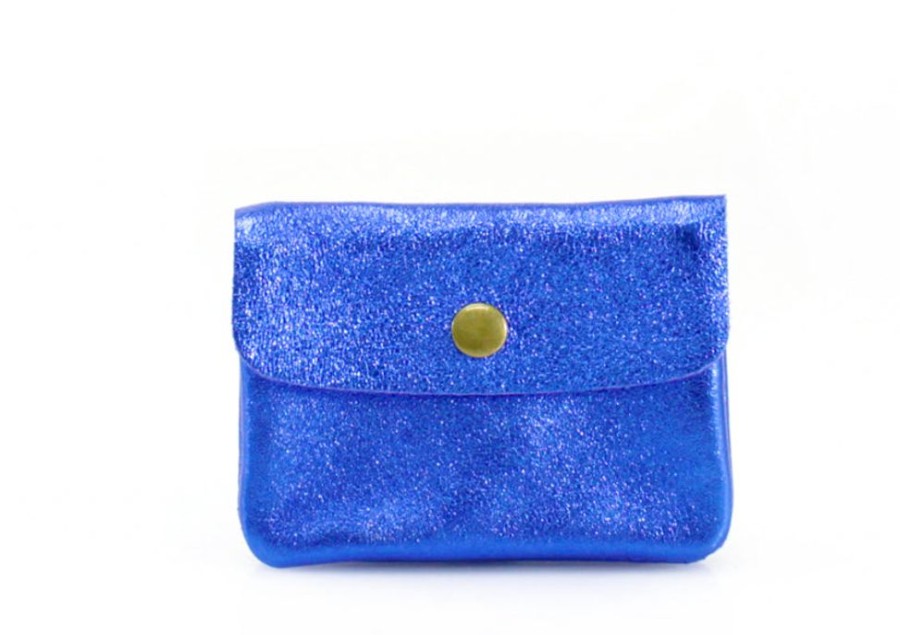 Bags, Straps & Purses Tarelle Purses | Small Leather Purse-Metallic Blue