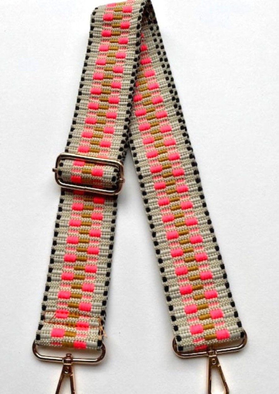 Bags, Straps & Purses Tarelle Bag Straps | Chevron Bag Strap-Beige/Coral