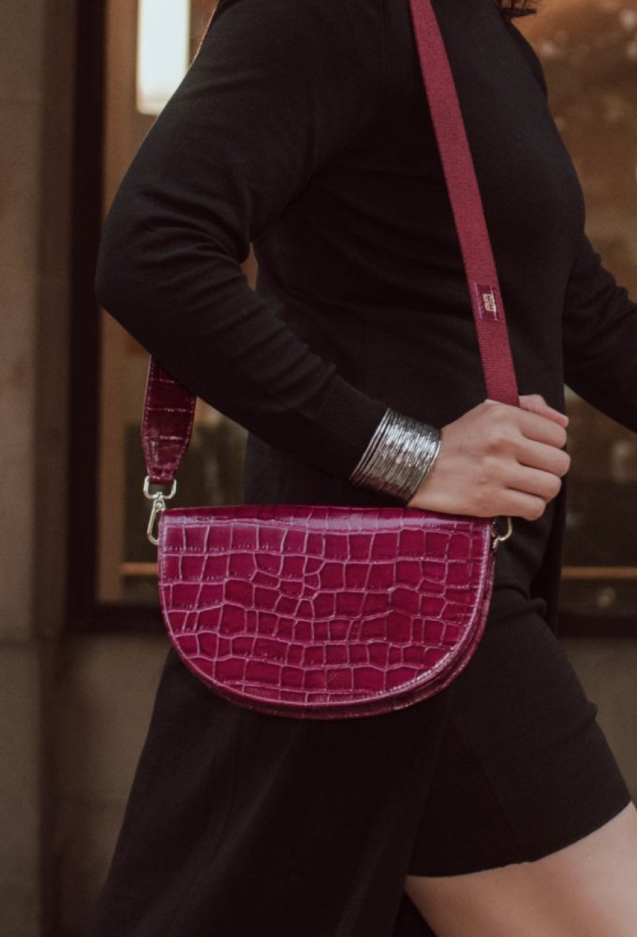 Bags, Straps & Purses Tarelle Elizabeth Milan Luxury Bags | Duchess Leather Crossbody Clutch-Boysenberry