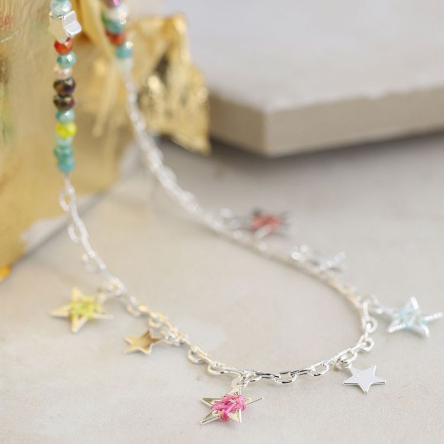 Jewellery Tarelle Necklaces | Silver Mix Bead Star Necklace