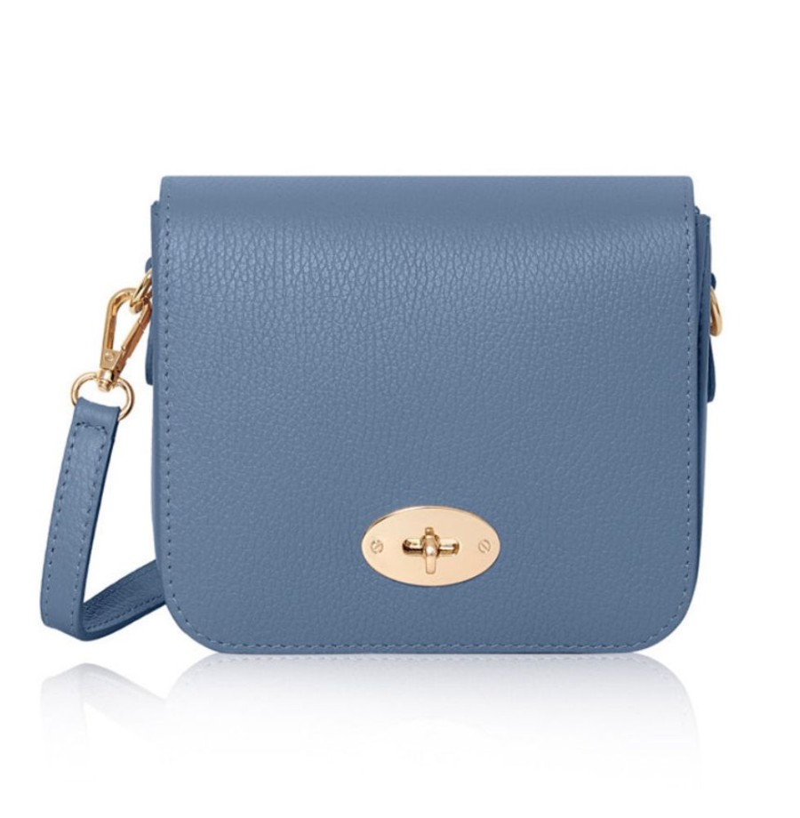 Bags, Straps & Purses Tarelle Leather Bags | Esme Leather Box Bag-Denim Blue