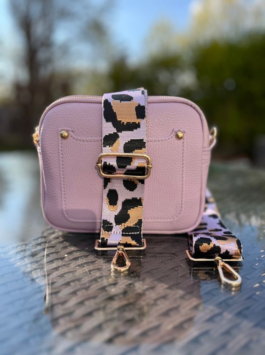 Bags, Straps & Purses Tarelle Bag Straps | Lilac Leopard Print Bag Strap