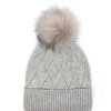 Scarves, Hats & Gloves Tarelle Hats | Diamond Knit Beanie-Light Grey