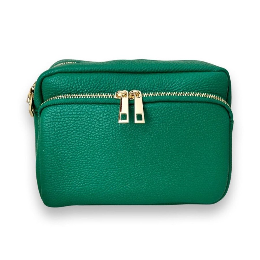 Bags, Straps & Purses Tarelle Leather Bags | Daisy Leather Cross Body Bag-Green