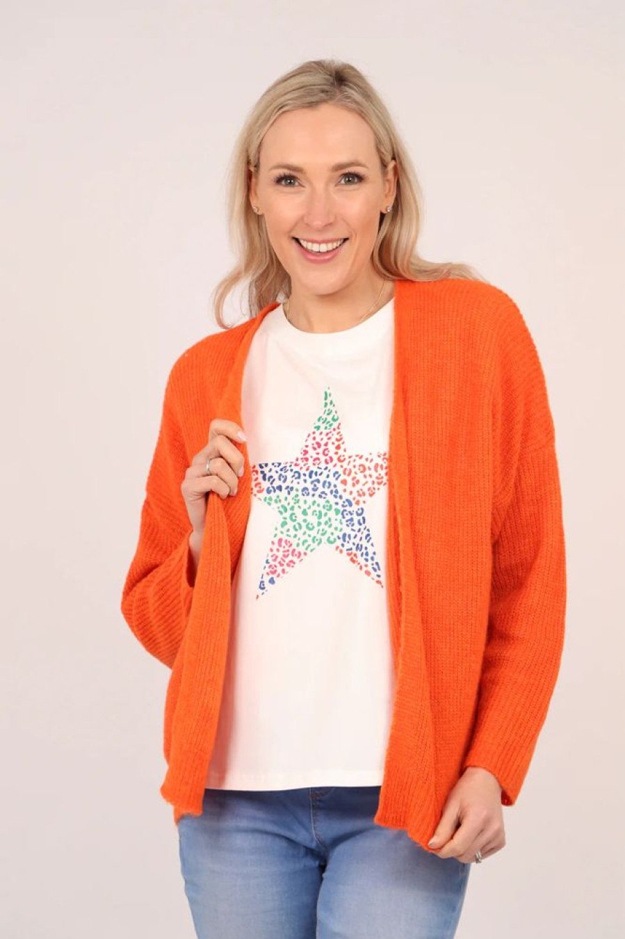 Cardigans Tarelle | Open Front Cardigan-Orange