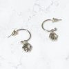 Jewellery Tarelle Earrings | Caroline Crystal Tiny Hoop Earrings-Silver