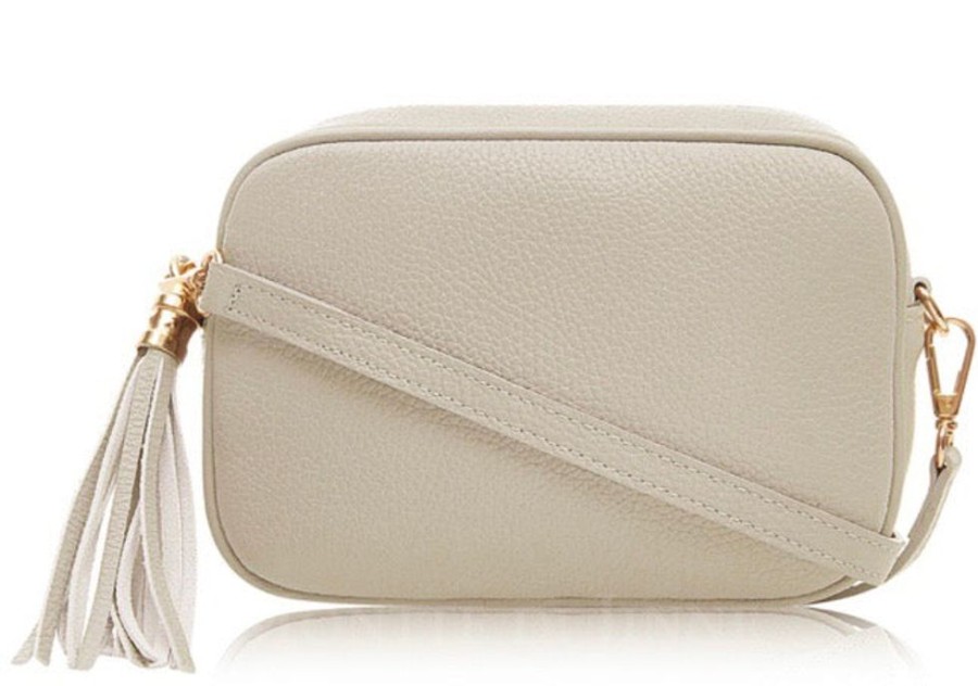 Bags, Straps & Purses Tarelle Leather Bags | Lila Leather Cross Body Bag-Cream