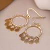 Jewellery Tarelle Earrings | Golden Crystal Hoop And Teardrop Earrings