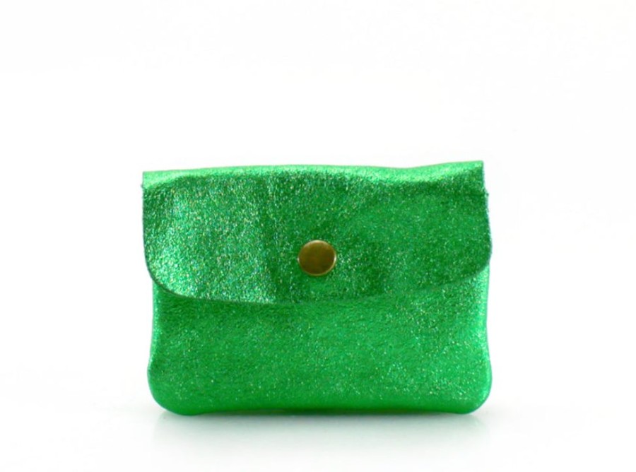 Bags, Straps & Purses Tarelle Purses | Small Leather Purse-Metallic Green