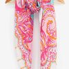 Scarves, Hats & Gloves Tarelle Scarves | Sea Print Scarf-Pink/Orange