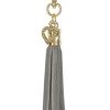 Key Rings Tarelle | Leather Tassel Keyring-Light Grey