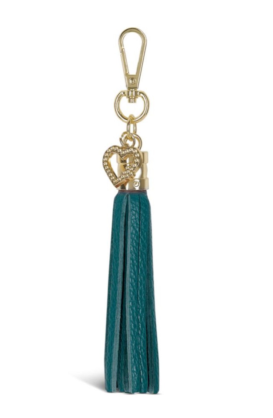 Key Rings Tarelle | Leather Tassel Keyring-Teal