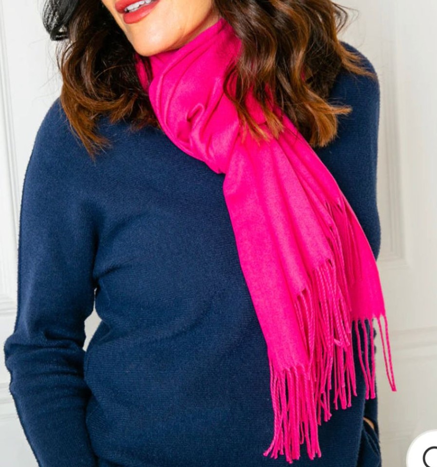 Scarves, Hats & Gloves Tarelle Scarves | Georgia Pashmina-Fuchsia Pink