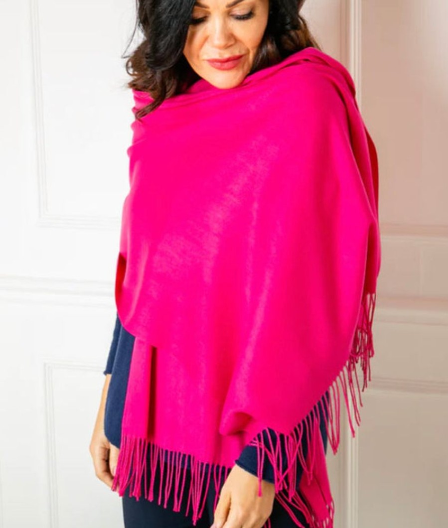 Scarves, Hats & Gloves Tarelle Scarves | Georgia Pashmina-Fuchsia Pink