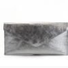 Bags, Straps & Purses Tarelle Silver Hardware Bag & Bag Straps | Leather Envelope Clutch Bag-Dark Silver