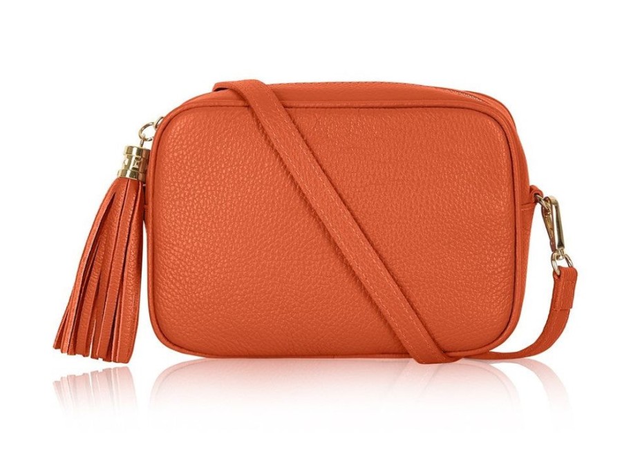 Bags, Straps & Purses Tarelle Leather Bags | Lila Leather Cross Body Bag-Burnt Orange