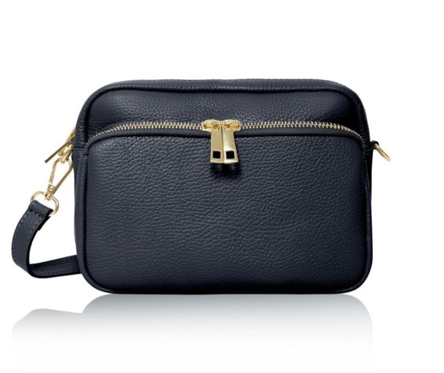 Bags, Straps & Purses Tarelle Leather Bags | Daisy Leather Cross Body Bag-Navy Blue