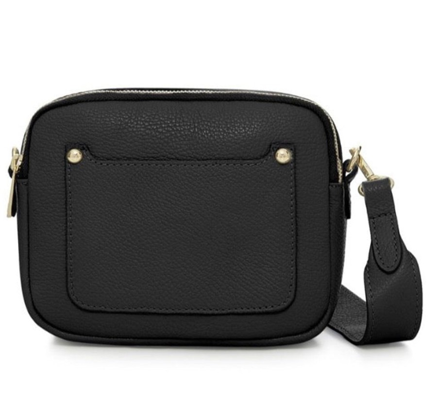 Bags, Straps & Purses Tarelle Leather Bags | Zara Leather Crossbody Bag-Black