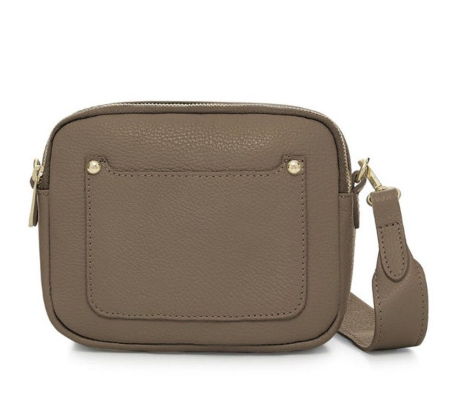 Bags, Straps & Purses Tarelle Leather Bags | Zara Leather Crossbody Bag-Taupe