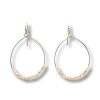 Jewellery Tarelle Earrings | Gold Hoop Glass Bead Earrings-Opal Pink