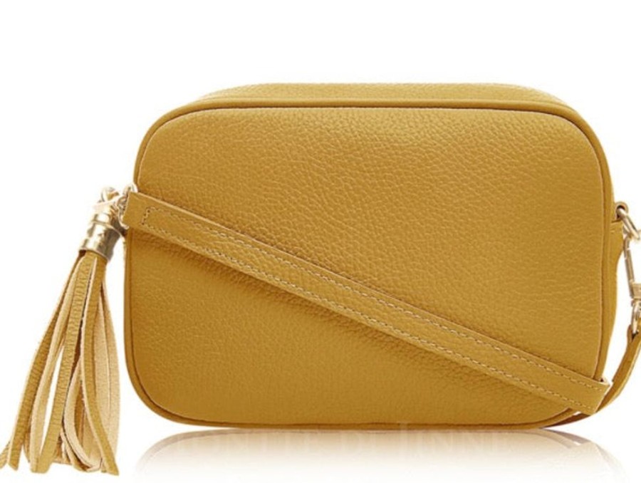 Bags, Straps & Purses Tarelle Leather Bags | Lila Leather Cross Body Bag-Mustard Yellow