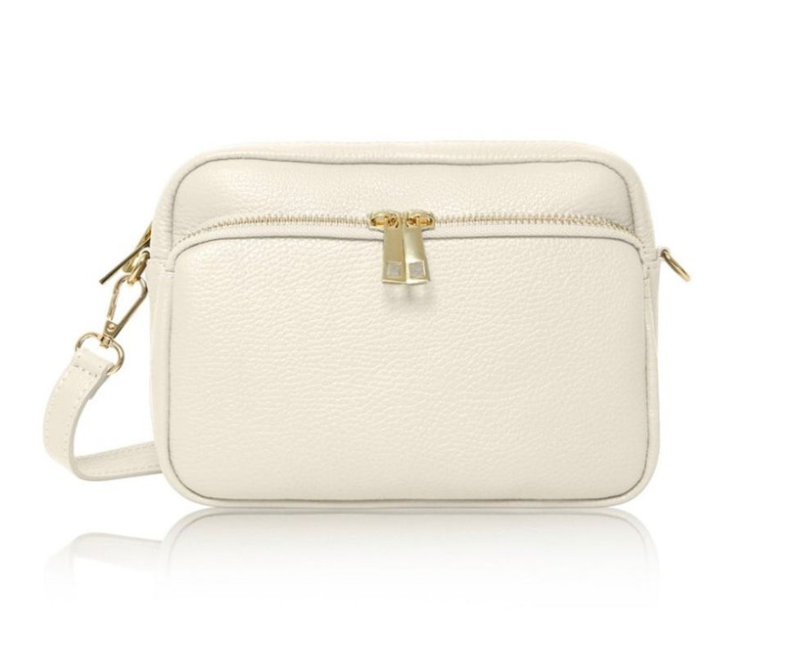 Bags, Straps & Purses Tarelle Leather Bags | Daisy Leather Cross Body Bag-Cream